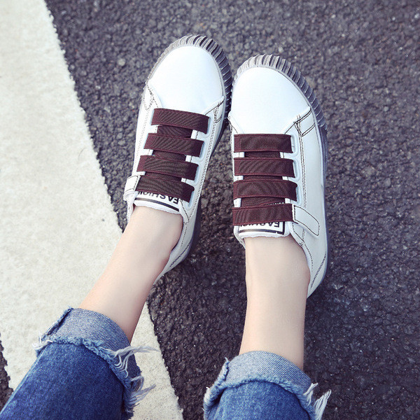 Tenisi casual dama in doua culori cu velcro colorat