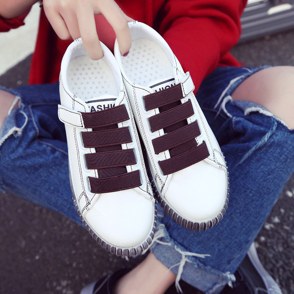 Tenisi casual dama in doua culori cu velcro colorat