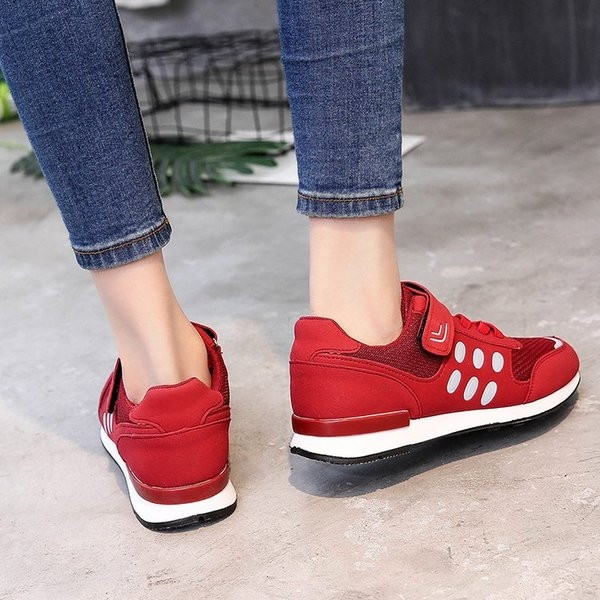 Tenisi casual dama in doua culori cu sireturi si velcro