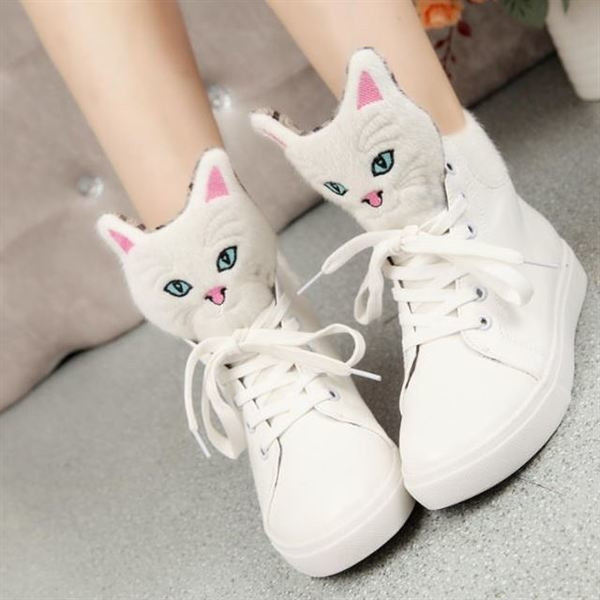 Adidasi de dama alb-negru cu decor 3D