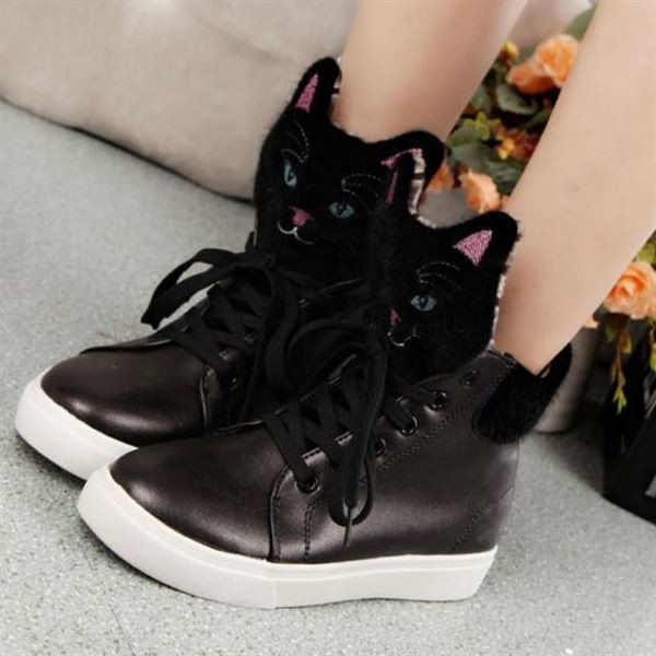 Adidasi de dama alb-negru cu decor 3D