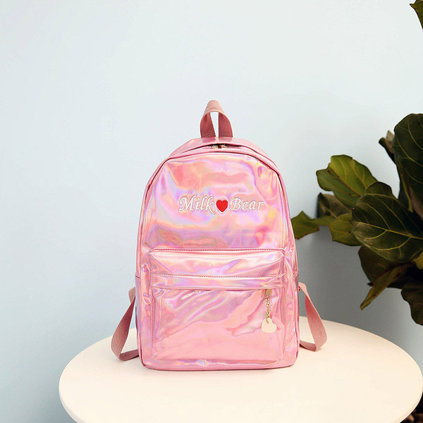 Небрежна дамска раница с бродерия в няколко цвята