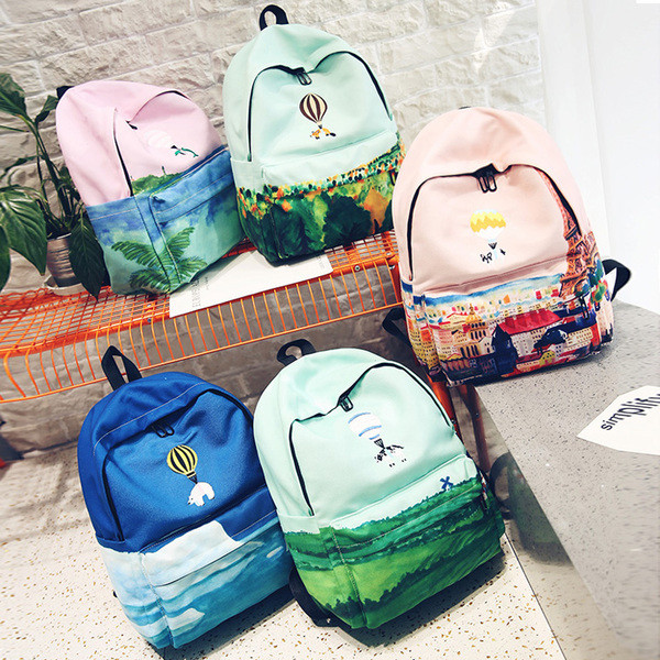 Rucsac de dama cu imprimeu interesant in mai multe culori