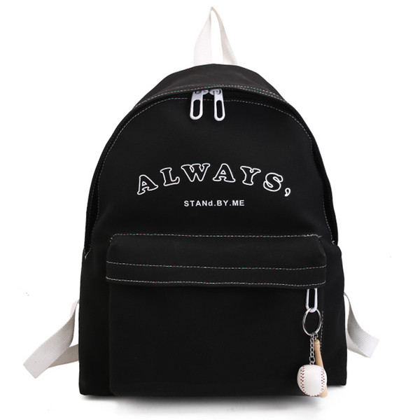 Rucsac de damă de zi cu zi cu o inscripție în mai multe culori