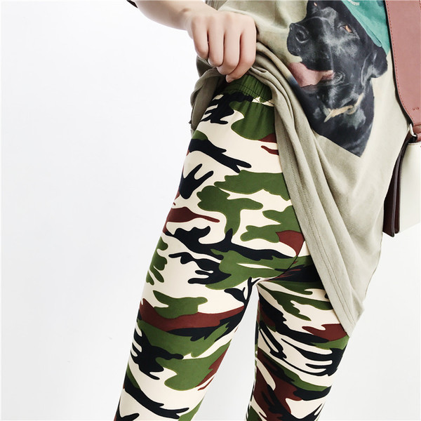 Jambiere de damă zilnice cu model de camuflaj