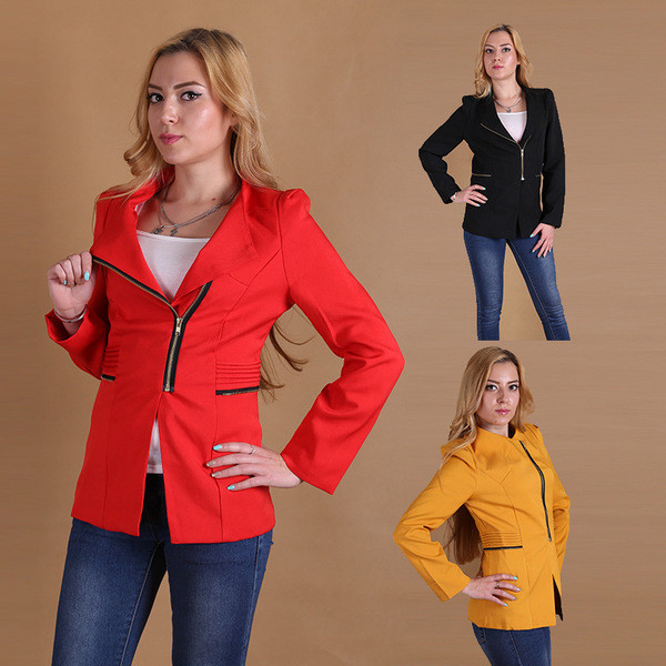 Stílusos női kabát oldalt rögzítéssel több színben