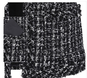 Γυναικείο κλασικό σακάκι με μοτίβα σε σκούρο χρώμα
