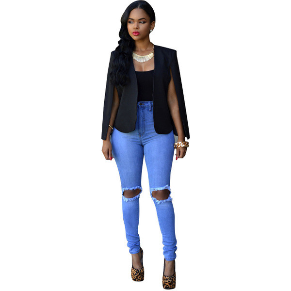 Jachetă modernă de damă în alb-negru