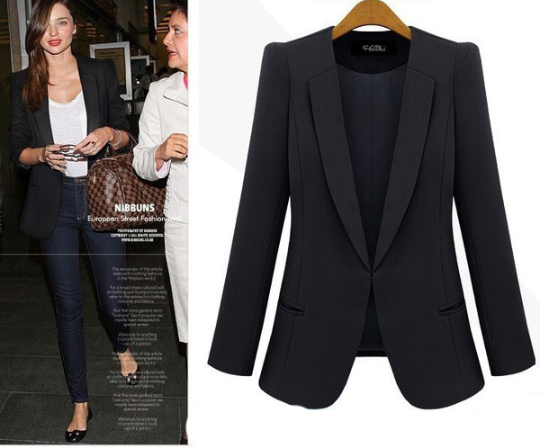 Geaca de dama eleganta cu decolteu in V in doua culori