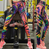 Női sport leggings érdekes mintával