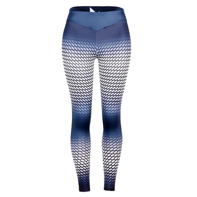 Női sport leggings érdekes mintával, magas derékkal
