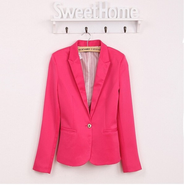 Дамско класическо сако с V-образно деколте в няколко цвята