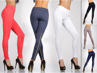 Női leggings többféle színben cipzáros elemmel
