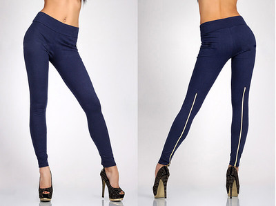Női leggings többféle színben cipzáros elemmel