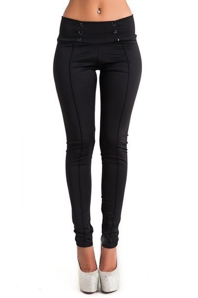 Stílusos női leggings gombokkal, három színben