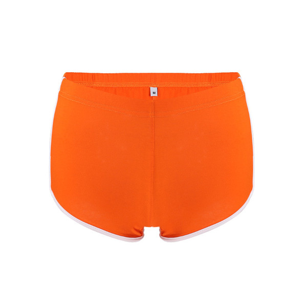 Αθλητικά casual γυναικεία σορτς  σε μαύρο και πορτοκαλί χρώμα