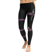 Női alkalmi leggings érdekes fekete mintával