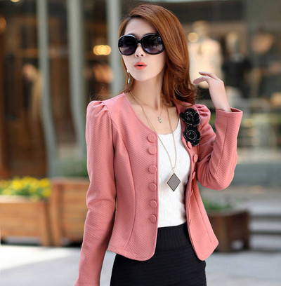 Γυναικείο σακάκι  σε διάφορα χρώματα με 3D διακόσμηση