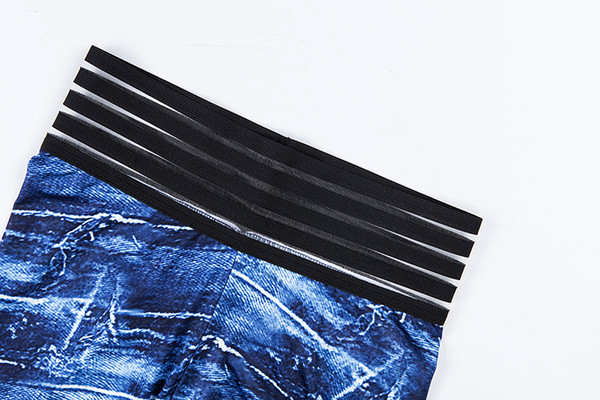 Αθλητικό γυναικείο κολάν με υψηλή μέση σε μπλε χρώμα