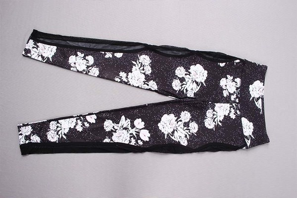 Jambiere sport de damă cu motiv floral