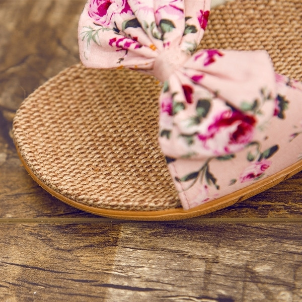 Női papucs kötött talppal és szalagos pánttal több színben