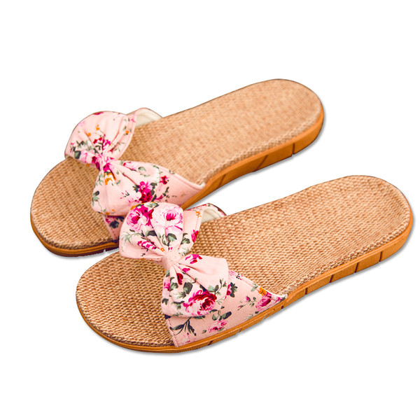 Női papucs kötött talppal és szalagos pánttal több színben