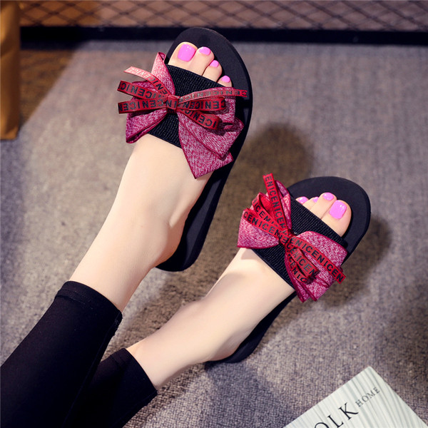 Papuci confortabili de dama cu talpa moale si panglica decorativa colorata