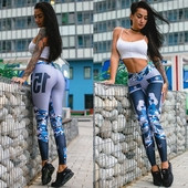 Női sport leggings érdekes mintával