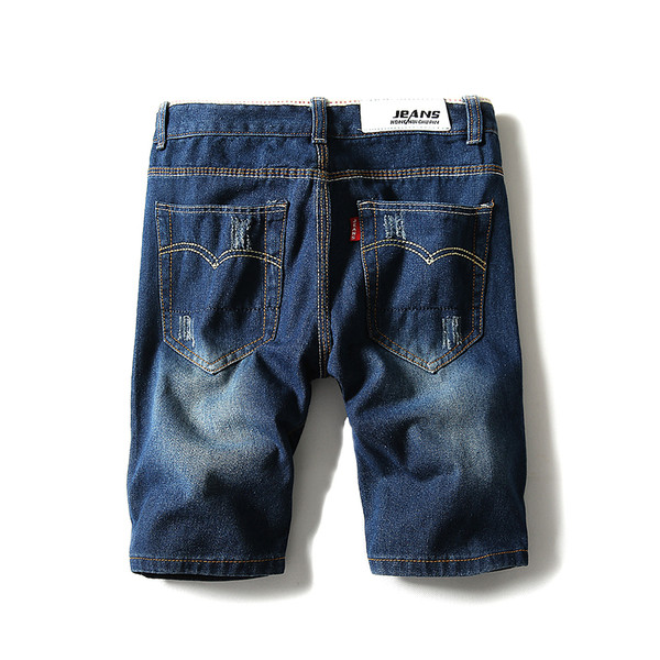 Nyári rövid farmernadrág két színben, zsebekkel, szakadt motívumokkal