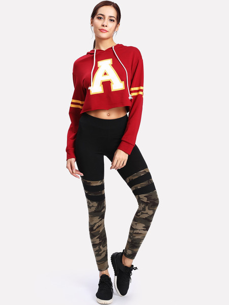 Sport - mindennapi női terepszínű leggings fekete és szürke színben