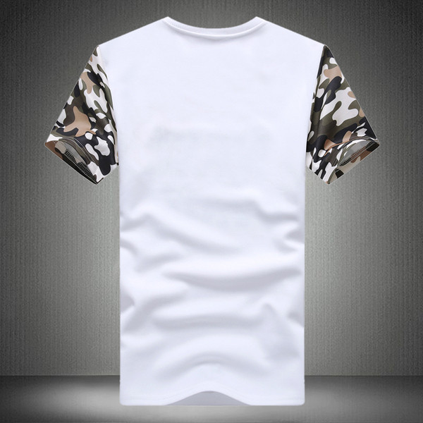 Alkalmi férfi póló rövid ujjal, több színben felirattal és fém fűzőlyukakkal