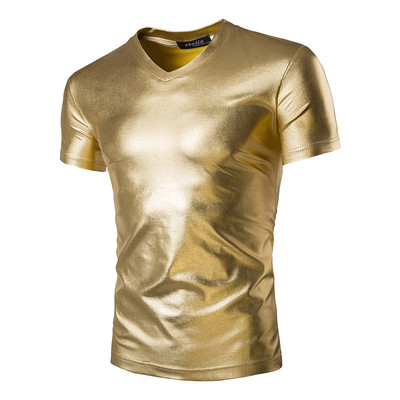 Men`s modern T-shirt with short sleeves in light colors