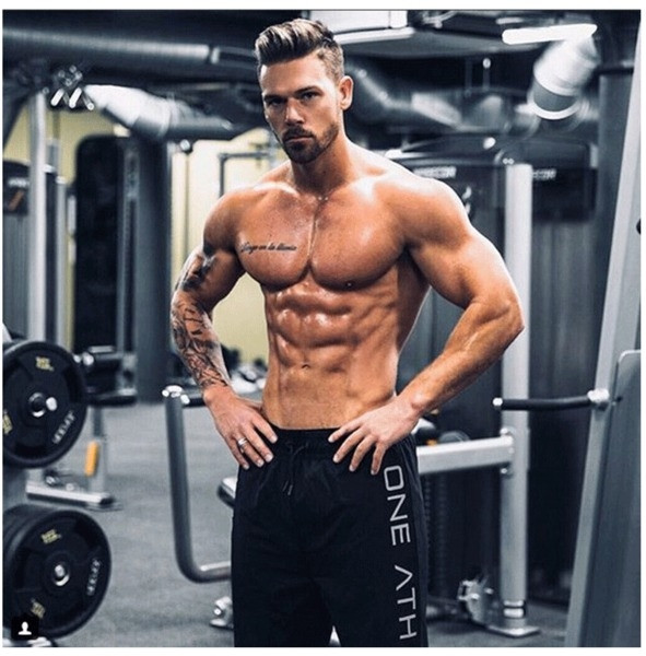 Férfi nyári rövidnadrág gumírozott derékkal és felirattal