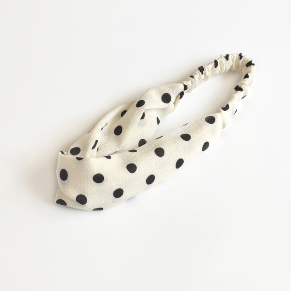 Hétköznapi női fejkiegészítő négy színben pöttymintával