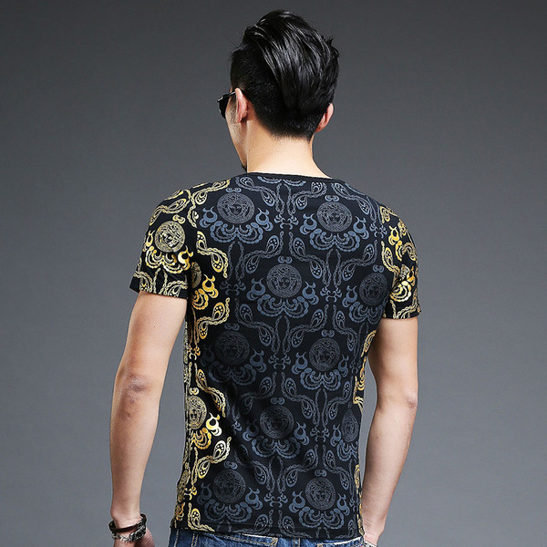 Tricou de vară pentru bărbați cu mâneci scurte în diferite culori și imprimeuri