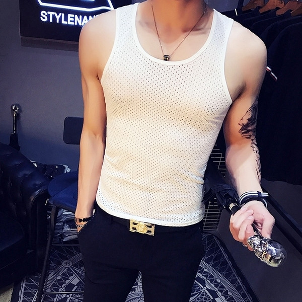 Мъжки прозрачен потник в различни цветове