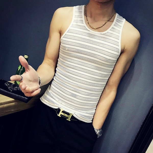 Мъжки прозрачен потник в различни цветове