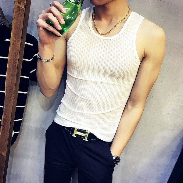 Мъжки прозрачен потник в различни цветове