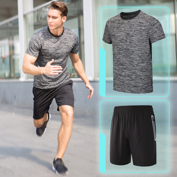 Férfi sportcsapat többféle színben - rövid ujjú póló és zsebes rövidnadrág