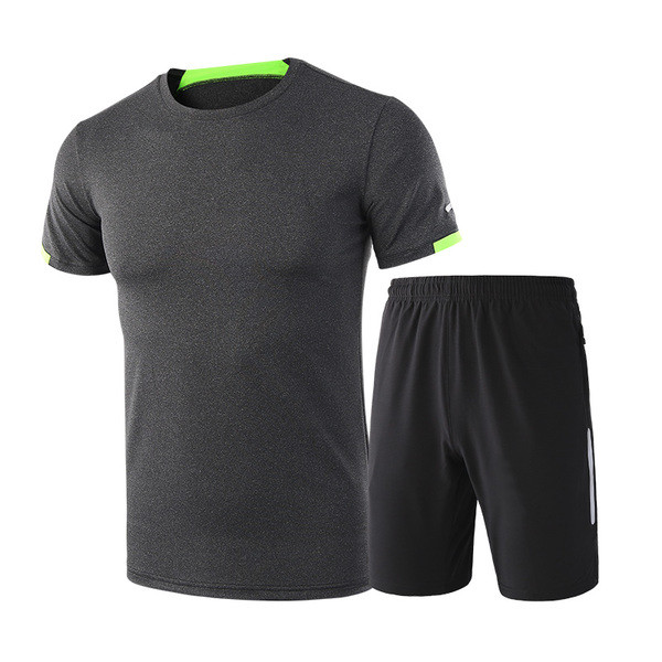 Férfi sportcsapat többféle színben - rövid ujjú póló és zsebes rövidnadrág
