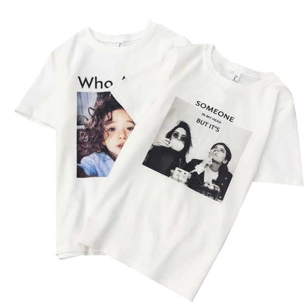 Κομψή γυναικεία μπλούζα με επιγραφή και εφαρμογή - τρία μοντέλα σε λευκό χρώμα