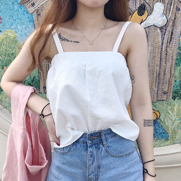 Stílusos női felső dupla pánttal, többféle színben