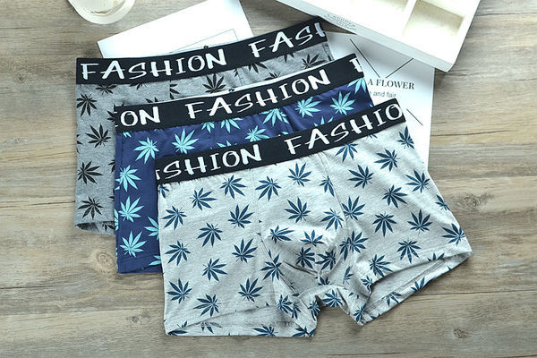 3 részes férfi fehérnemű szett virágos motívumokkal