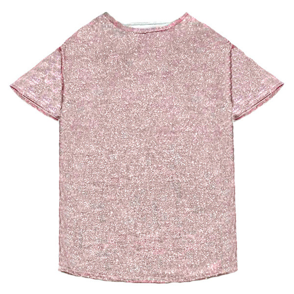 Stílusos női tunika rövid ujjal, négy színben, fényes részecskékkel