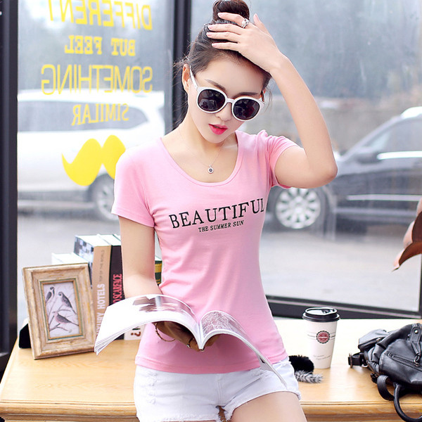 Több színben feliratos női póló