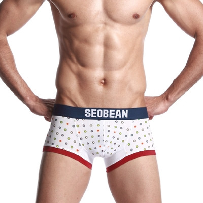 Men`s boxers with different prints and inscription