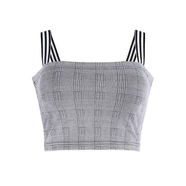 Stílusos rövid női felső, széles pántokkal