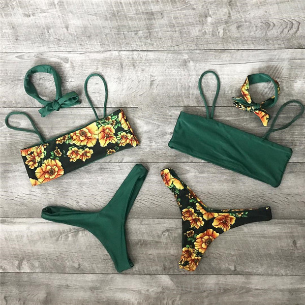 Kétrészes fürdőruha dupla arccal