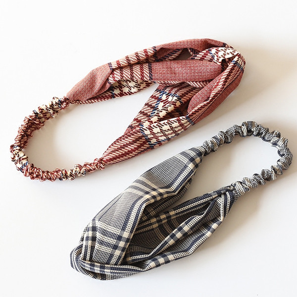 Női kockás hajgumi négy színben