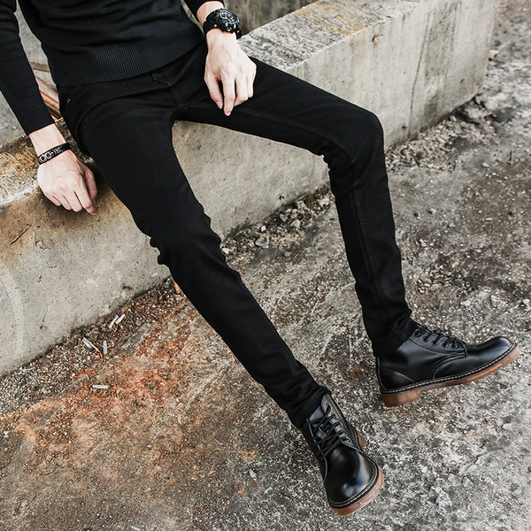 Blugi uni pentru bărbați de culoare neagră